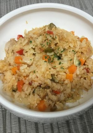 【保育園給食】パエリア風ごはん-レシピのメイン写真