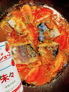 時短🍅サバ缶アレンジ🌿トマトアヒージョ🧄-レシピのメイン写真