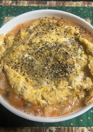 七草粥のオムレツ風リゾット-レシピのメイン写真
