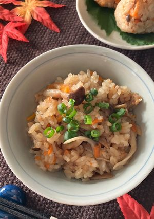 鶏ひき肉ときのこの炊き込みご飯-レシピのメイン写真