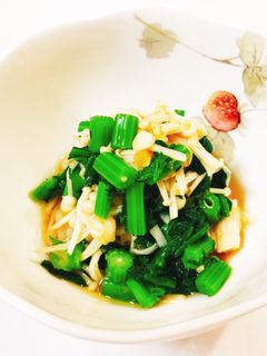 簡単くせになる♡春菊とえのきのポン酢和え-レシピのメイン写真