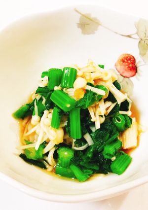 簡単くせになる♡春菊とえのきのポン酢和え-レシピのメイン写真