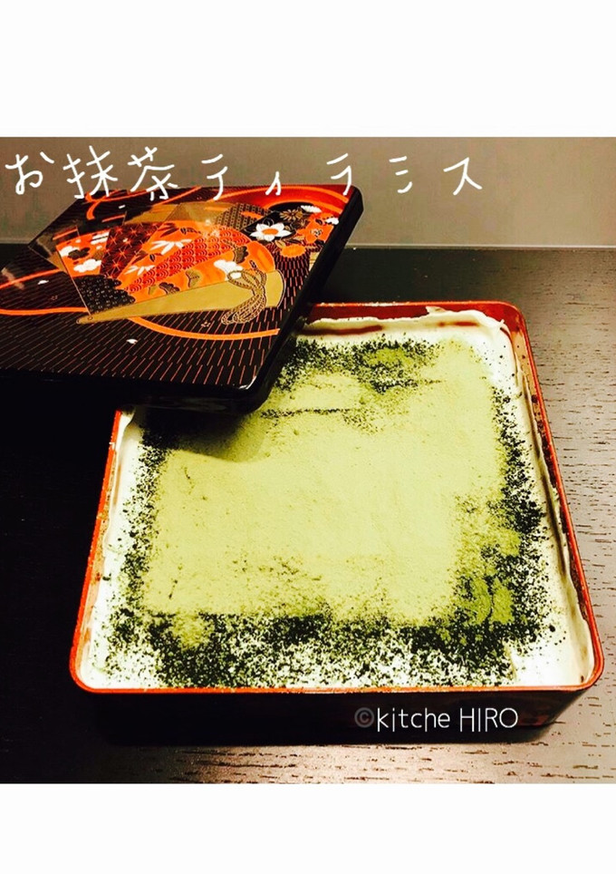 抹茶とあずきの純和風「抹茶ティラミス」-レシピのメイン写真