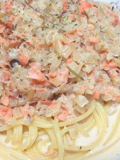 ローズマリー入り*鮭のクリームパスタ-レシピのメイン写真