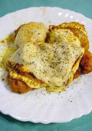 レンジで簡単！唐揚げ☆味変カレーチーズ-レシピのメイン写真