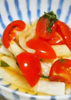 大根と大葉プチトマトの酢の物♪-レシピのメイン写真