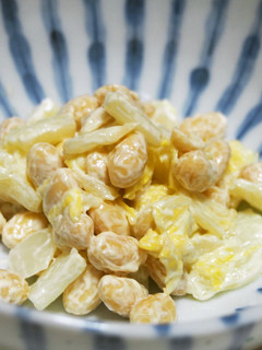 白菜と大豆のわさびマヨ和え♪白菜の甘味♪-レシピのメイン写真