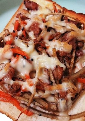 残ったきんぴらごぼうのチーズトースト-レシピのメイン写真