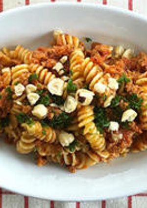 ひき肉とヘーゼルナッツのパスタ-レシピのメイン写真