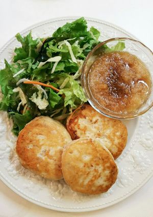 蓮根と豆腐の鶏つくねバーグ！おろしポン酢-レシピのメイン写真