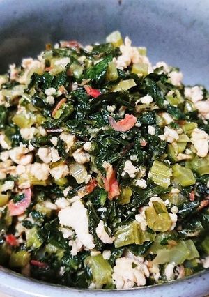 かぶの葉と鶏挽肉のふりかけ-レシピのメイン写真
