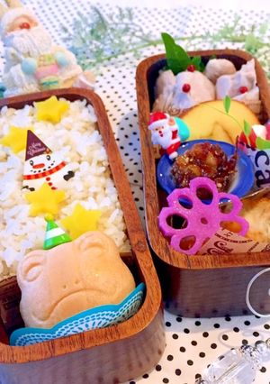 ささみで鶏ハム クリスマス弁当 詰め方-レシピのメイン写真