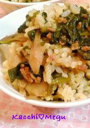 エバラで☆ひき肉とごぼうの炊き込みご飯-レシピのメイン写真