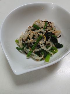もやしとほうれん草の塩昆布あえ-レシピのメイン写真