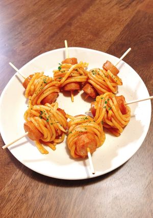 お弁当にポン♡ひと口 ナポリタンサンド♡-レシピのメイン写真