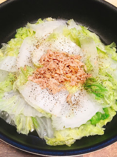 簡単鍋♡白菜とツナのフライパン蒸し-レシピのメイン写真