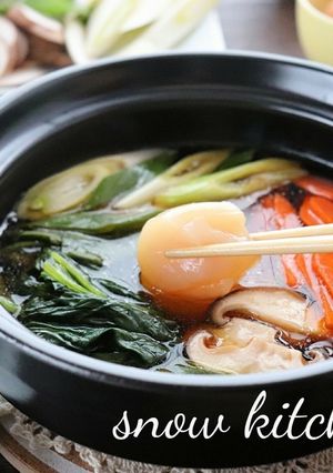 ホタテの旨味♪柑橘醤油なべしゃぶ-レシピのメイン写真