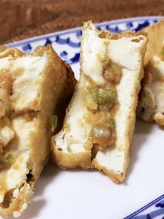 厚揚げのねぎ味噌はさみ焼き-レシピのメイン写真