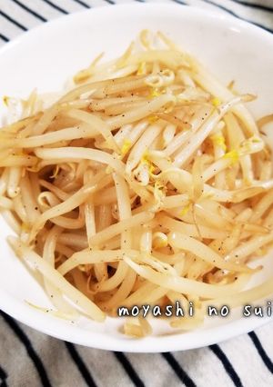 色んな料理のお供に！2分でもやしの酢炒め-レシピのメイン写真