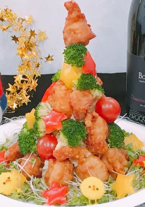 唐揚げクリスマスツリー-レシピのメイン写真