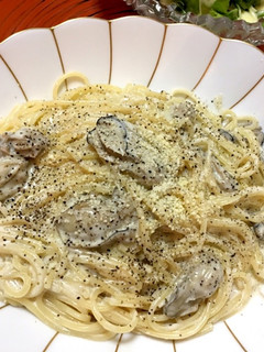 牡蠣のクリームパスタ-レシピのメイン写真