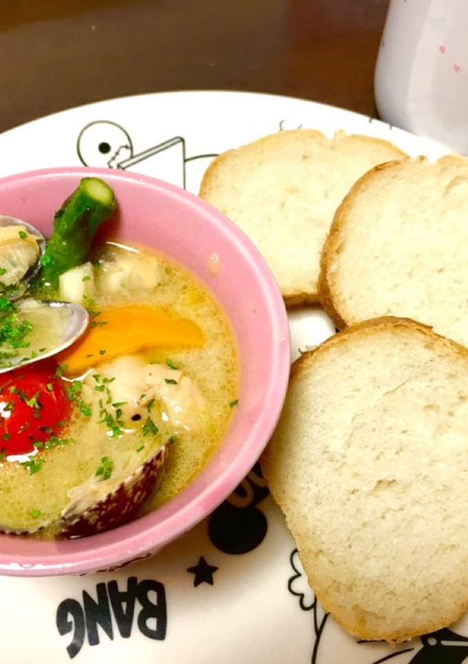 あさりのアヒージョ風スープ-レシピのメイン写真