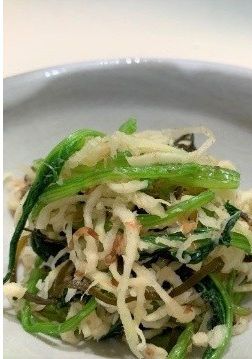 【副菜】ほうれん草と切干大根の塩昆布和え-レシピのメイン写真