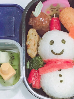 雪だるま キャラ弁 幼稚園 お弁当-レシピのメイン写真