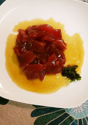 かつお刺ごま油醤油ポン酢ダレ-レシピのメイン写真