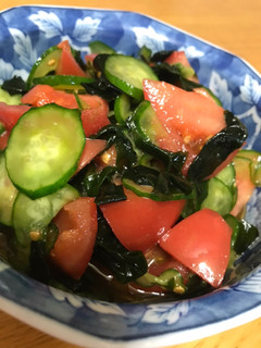 さっぱり副菜☆トマトとキュウリの甘酢あえ-レシピのメイン写真