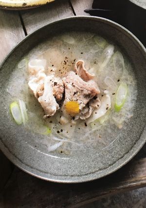 すりおろし蓮根と豚ばらのトロトロスープ-レシピのメイン写真