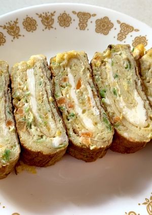 初投稿!!野菜たくさん玉子焼き(子供用)-レシピのメイン写真