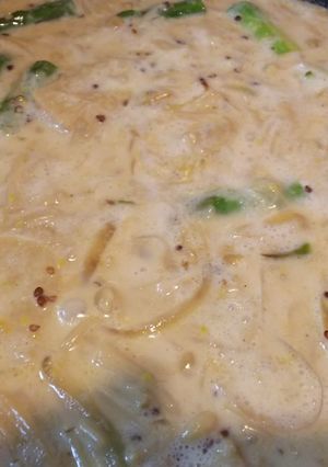 簡単パスタ・烏賊とアスパラのクリーム煮-レシピのメイン写真
