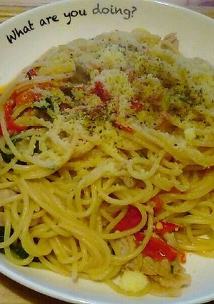 プチトマトと大葉と豚のマルゲリータパスタ-レシピのメイン写真