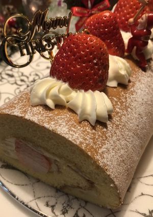 Ｘｍａｓに・・・苺のロールケーキ-レシピのメイン写真