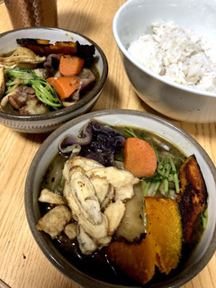 炭火焼鶏で○本格香ばしいスープカレー!-レシピのメイン写真