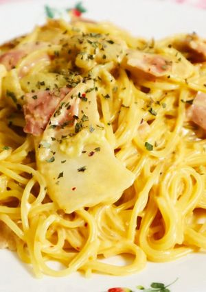 フライパンひとつで☆キムチクリームパスタ-レシピのメイン写真