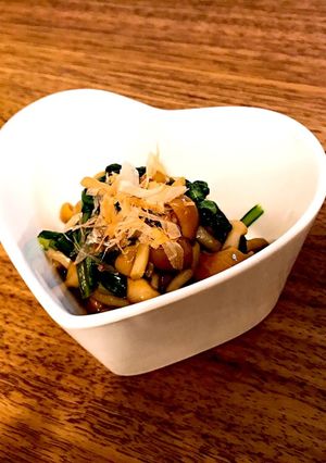 春菊となめこのお浸し-レシピのメイン写真