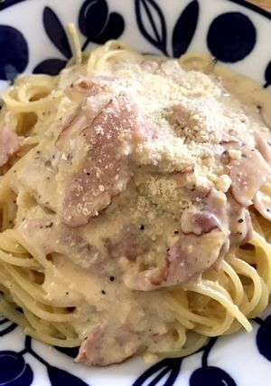 簡単！豆乳♡カルボナーラパスタ-レシピのメイン写真