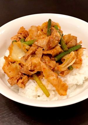 豚キムチ丼-レシピのメイン写真