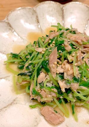 簡単副菜！豆苗とツナのサッパリサラダ♪-レシピのメイン写真