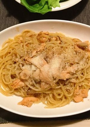 鮭とゆず胡椒の醤油バターパスタ-レシピのメイン写真