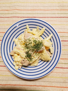 主役は?オニオン玉子ベーコンサラダ-レシピのメイン写真