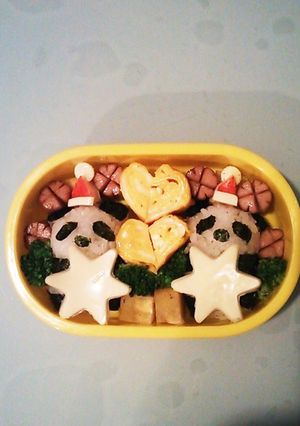 簡単♪サンタ パンダ おにぎり 弁当-レシピのメイン写真