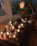 Xmasに！米粉入り紫芋のお花ちぎりパン