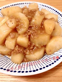 簡単!長芋と豚ひき肉のホクホク煮☻-レシピのメイン写真