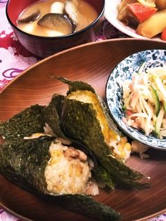 サクサク天かすと豚肉のおにぎり-レシピのメイン写真