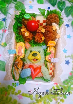 サランラップだよ♪『たぶんくま♡』弁当-レシピのメイン写真