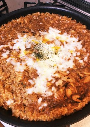 【簡単】フライパンでチーズカレーピラフ-レシピのメイン写真
