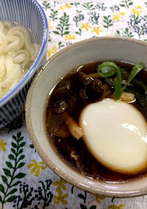 麺つゆで簡単☆温玉入り鶏つけ麺-レシピのメイン写真